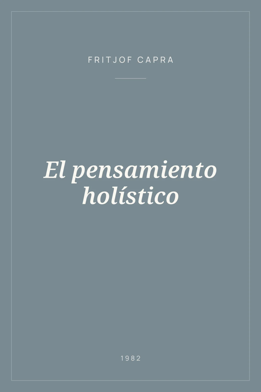 Portada de El pensamiento holístico
