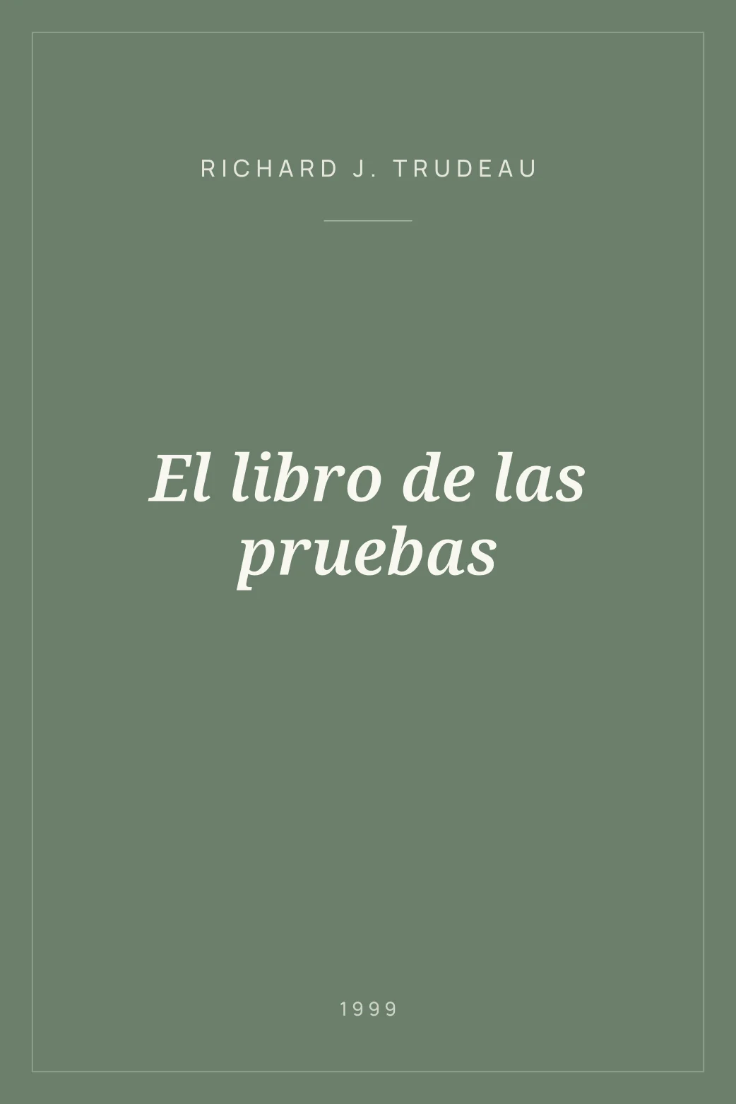 Portada de El libro de las pruebas