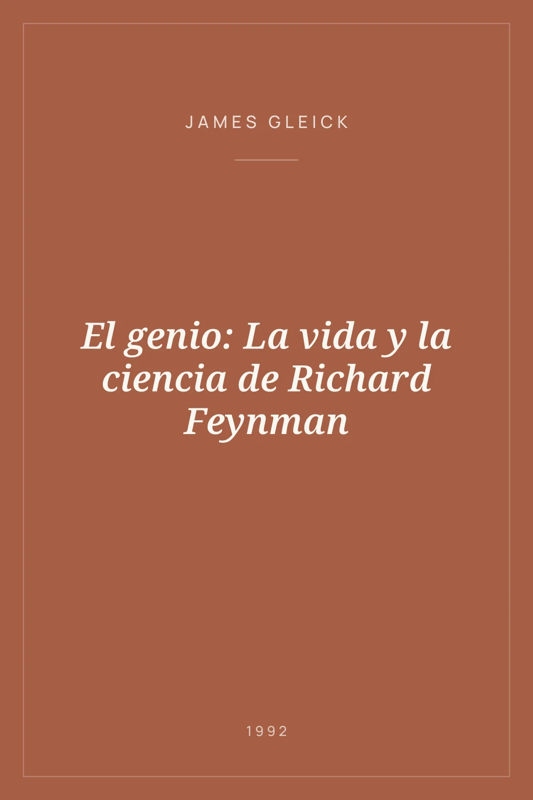 Portada de El genio: La vida y la ciencia de Richard Feynman