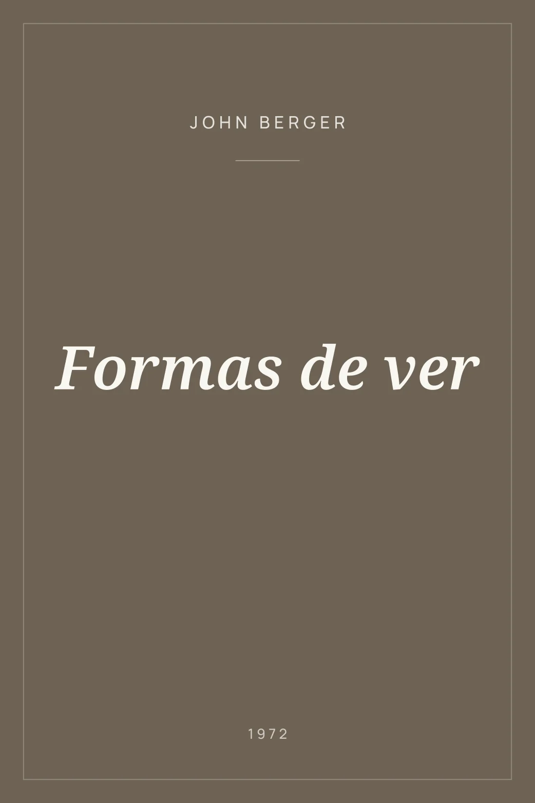 Portada de Formas de ver