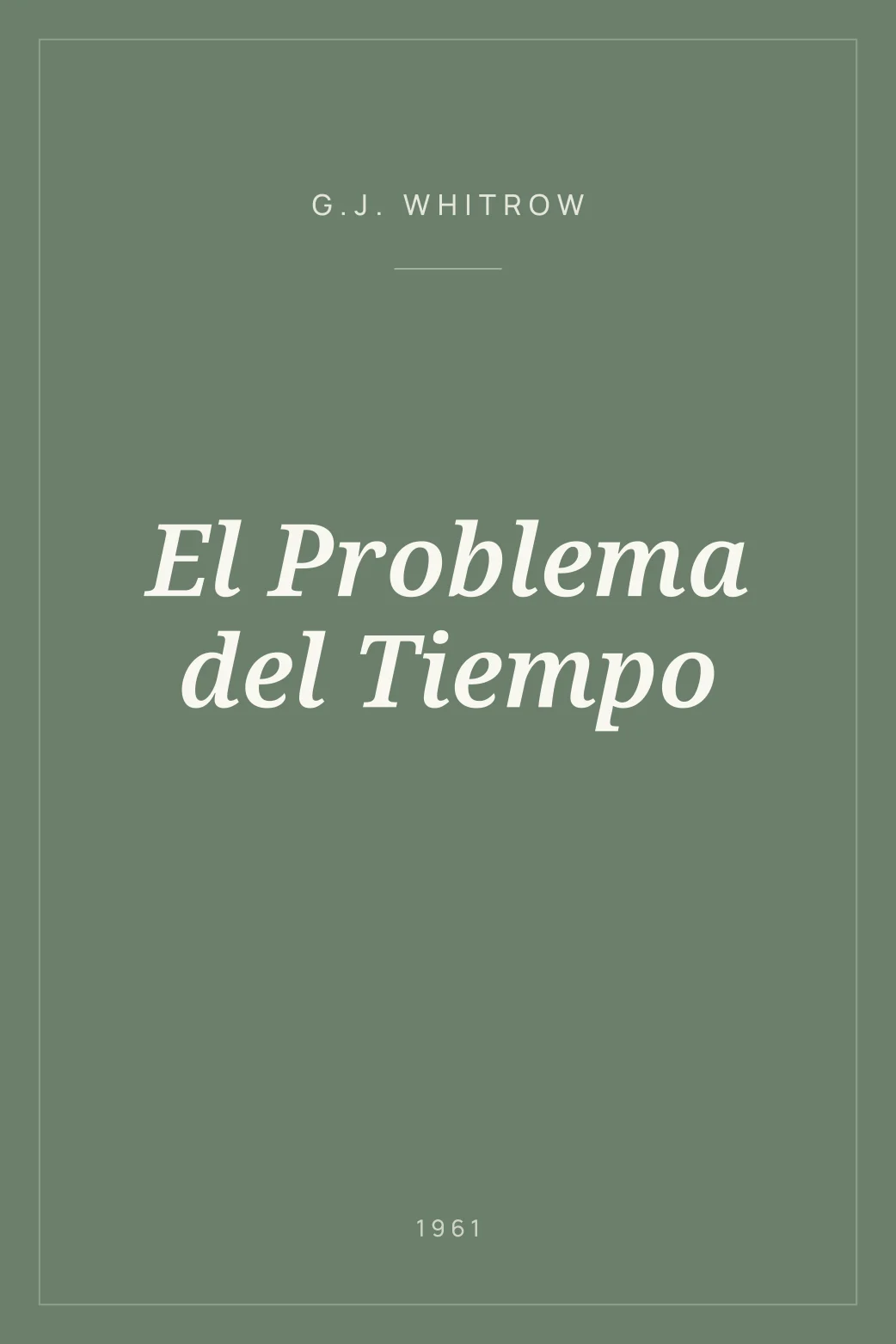 Portada de El Problema del Tiempo