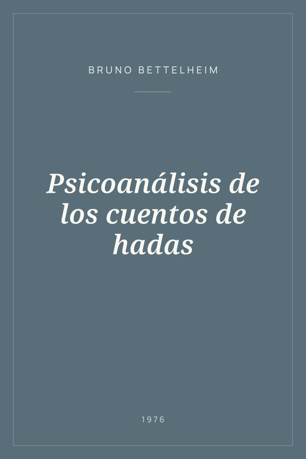 Portada de Psicoanálisis de los cuentos de hadas