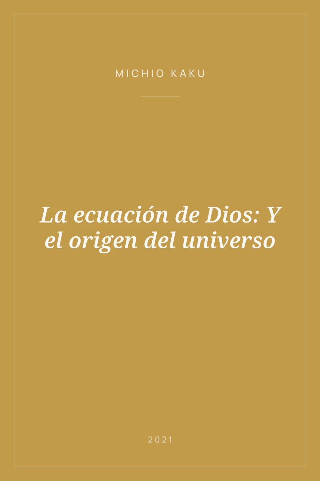 Portada de La ecuación de Dios: Y el origen del universo