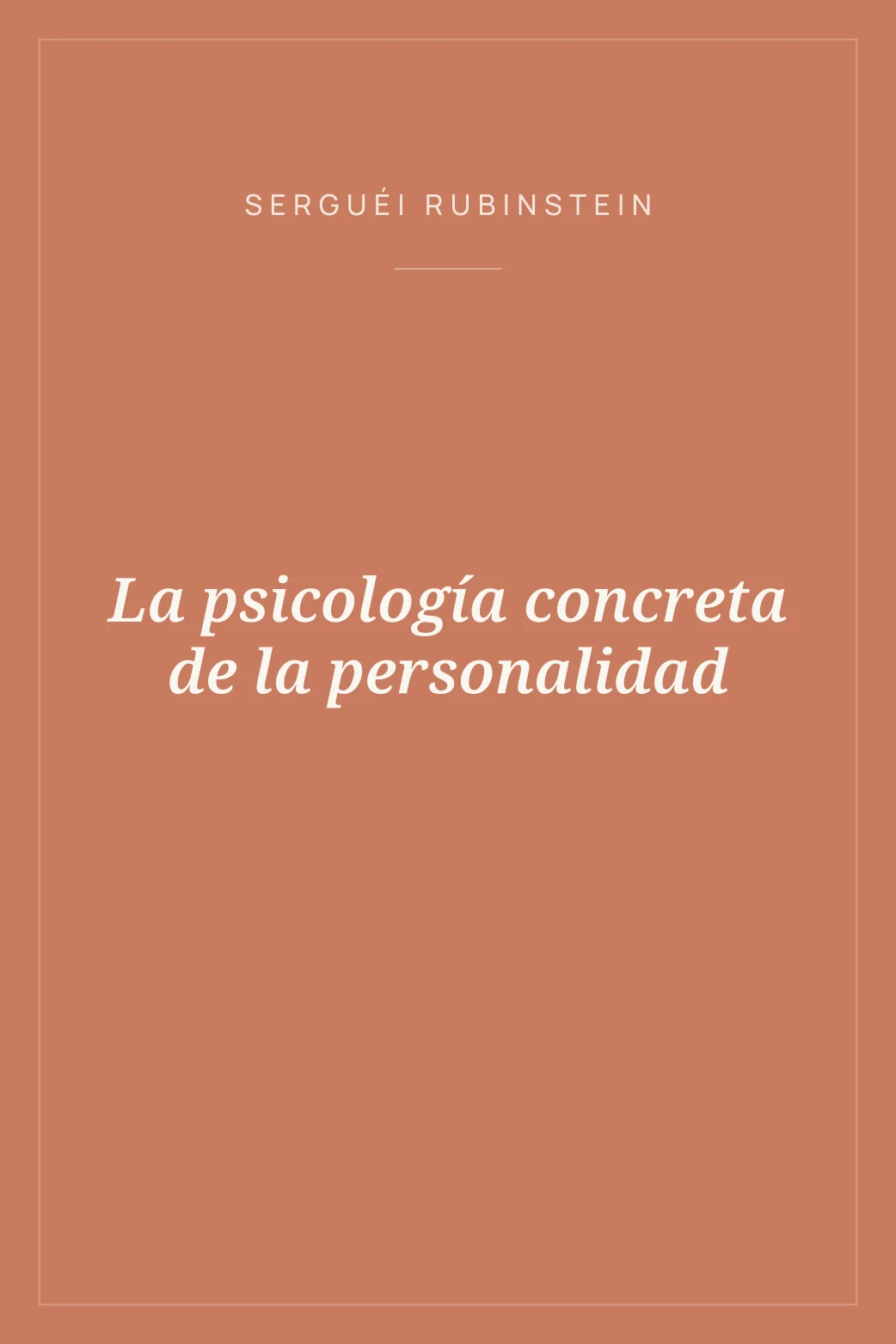 Portada de La psicología concreta de la personalidad