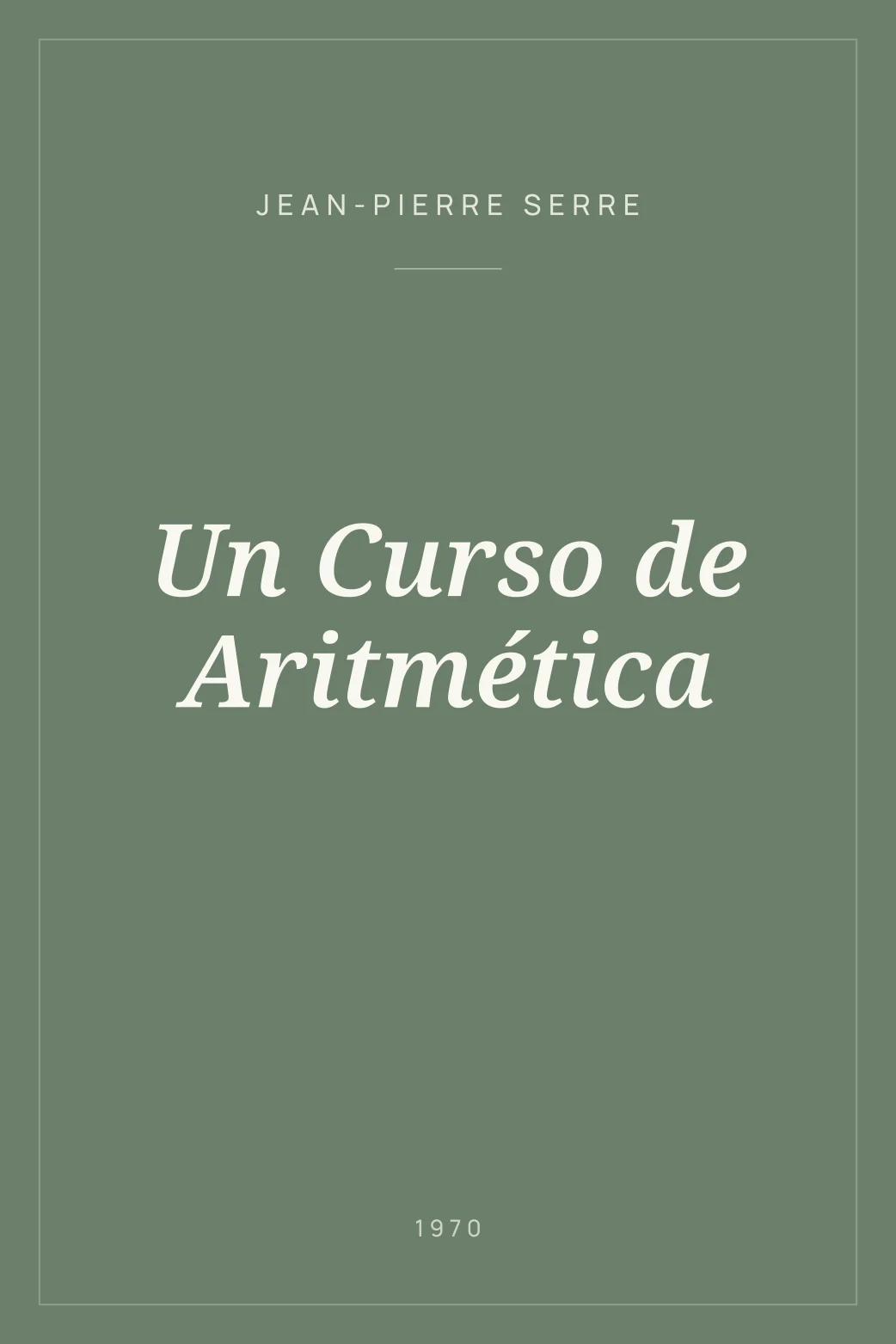 Portada de Un Curso de Aritmética