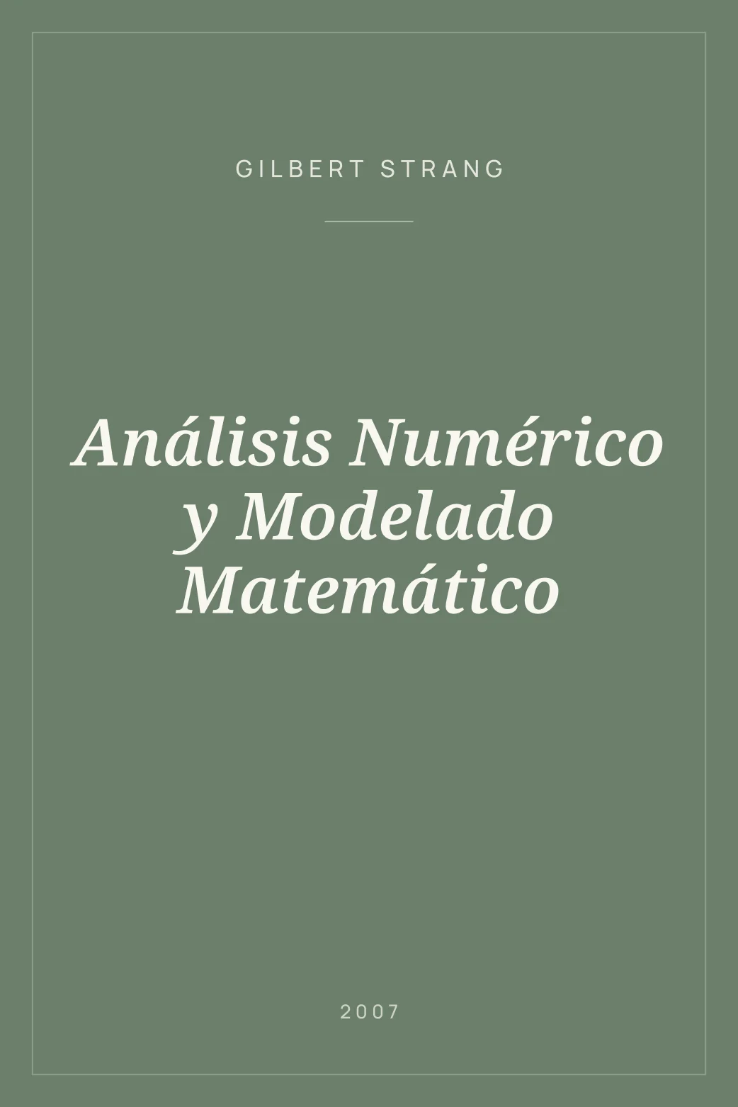 Portada de Análisis Numérico y Modelado Matemático
