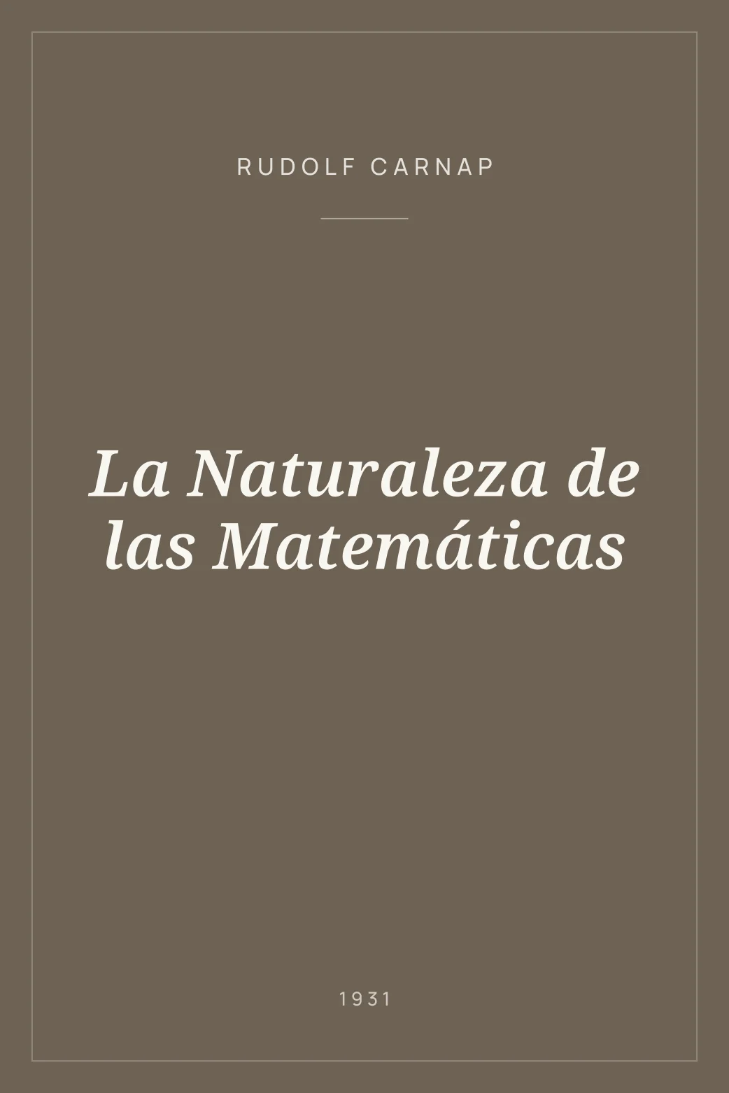 Portada de La Naturaleza de las Matemáticas