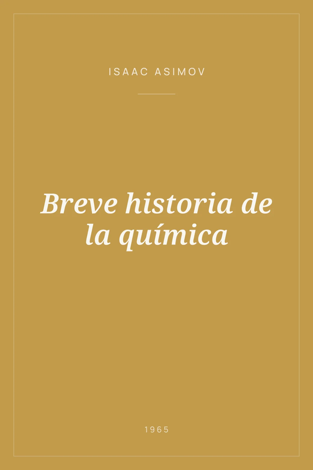 Portada de Breve historia de la química