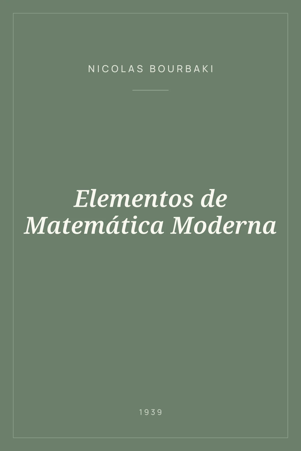 Portada de Elementos de Matemática Moderna