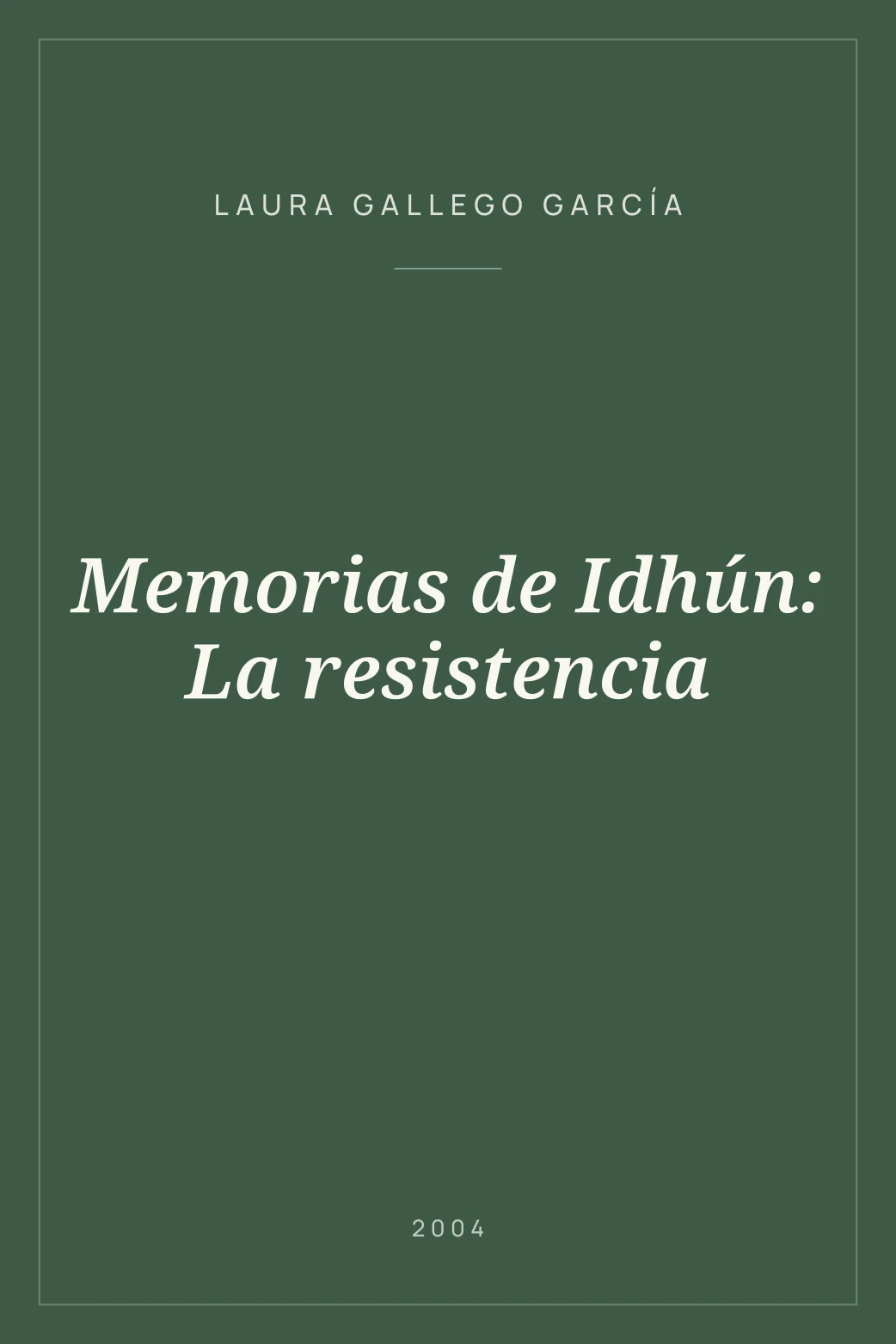 Portada de Memorias de Idhún: La resistencia