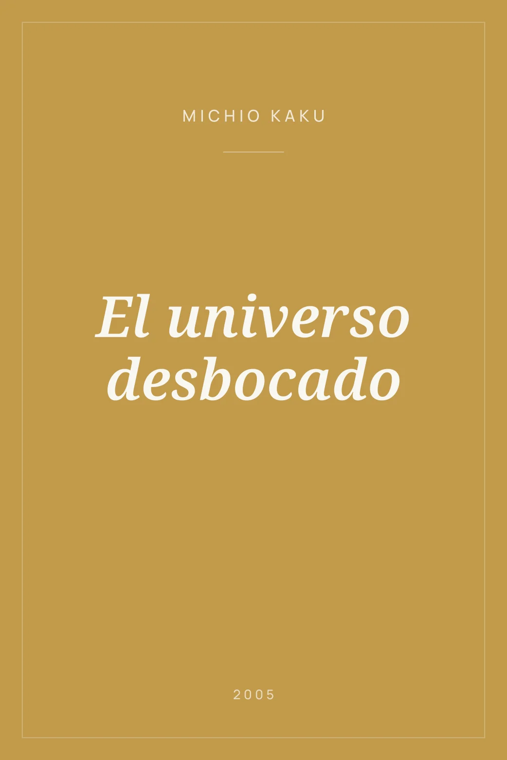 Portada de El universo desbocado
