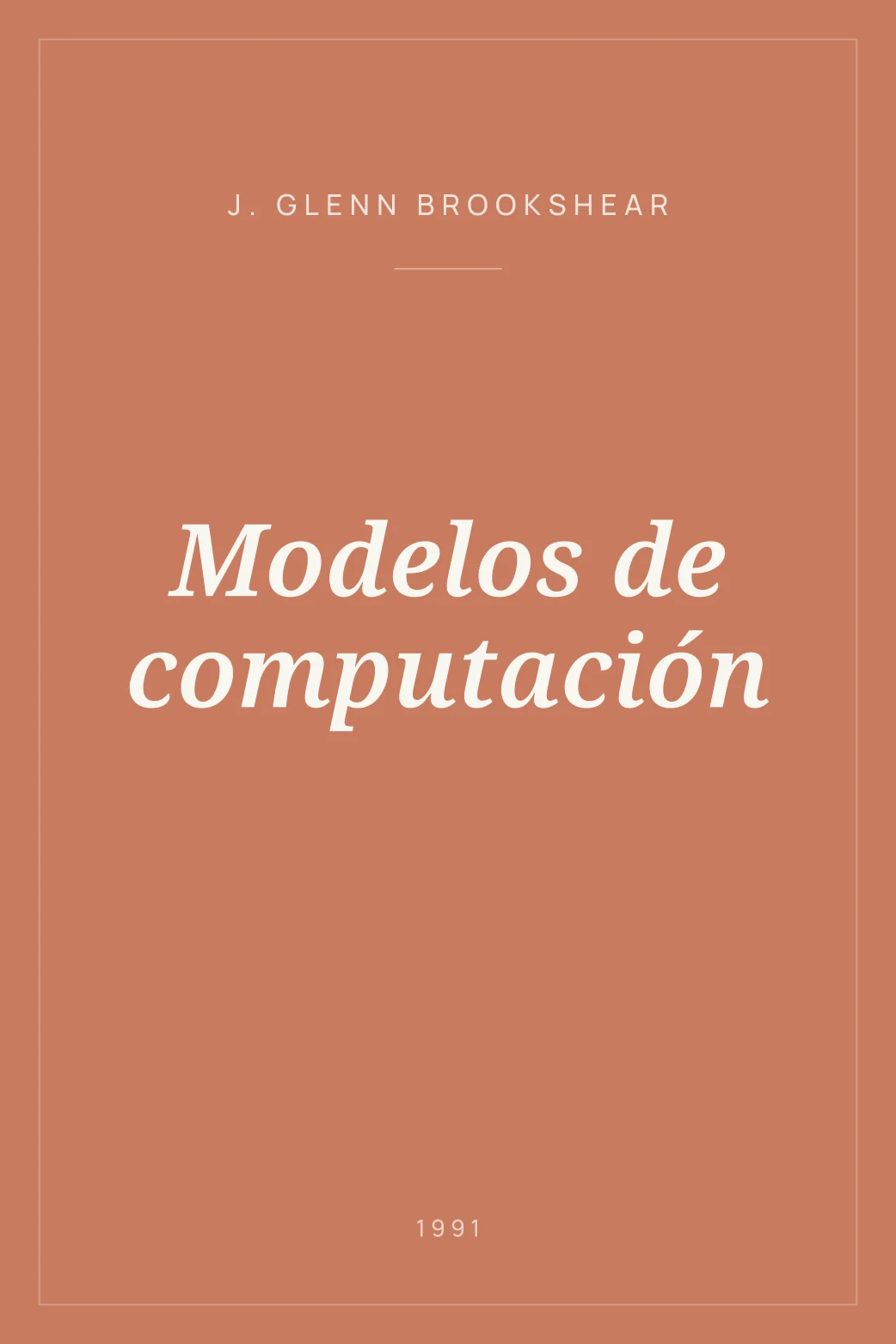 Portada de Modelos de computación