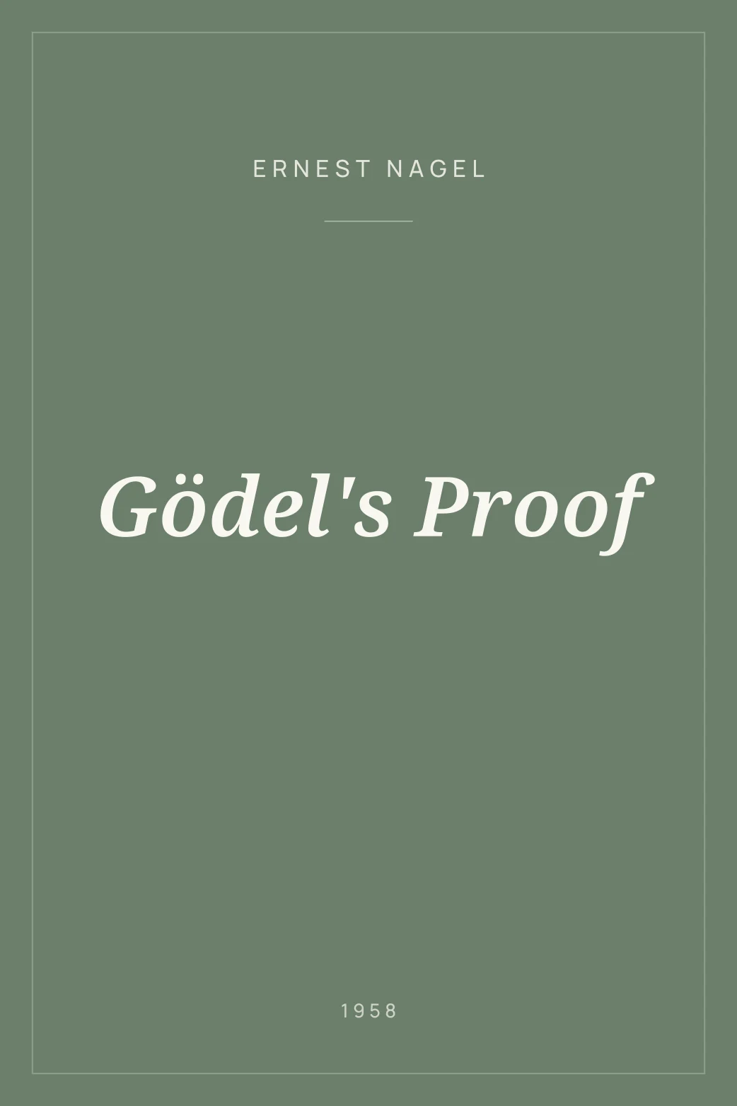 Portada de Gödel's Proof