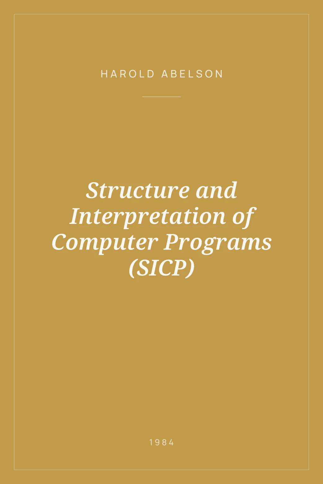 Portada de Structure and Interpretation of Computer Programs (SICP)