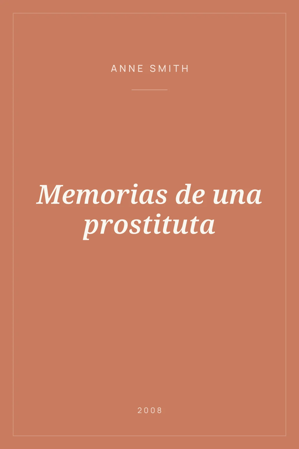 Portada de Memorias de una prostituta
