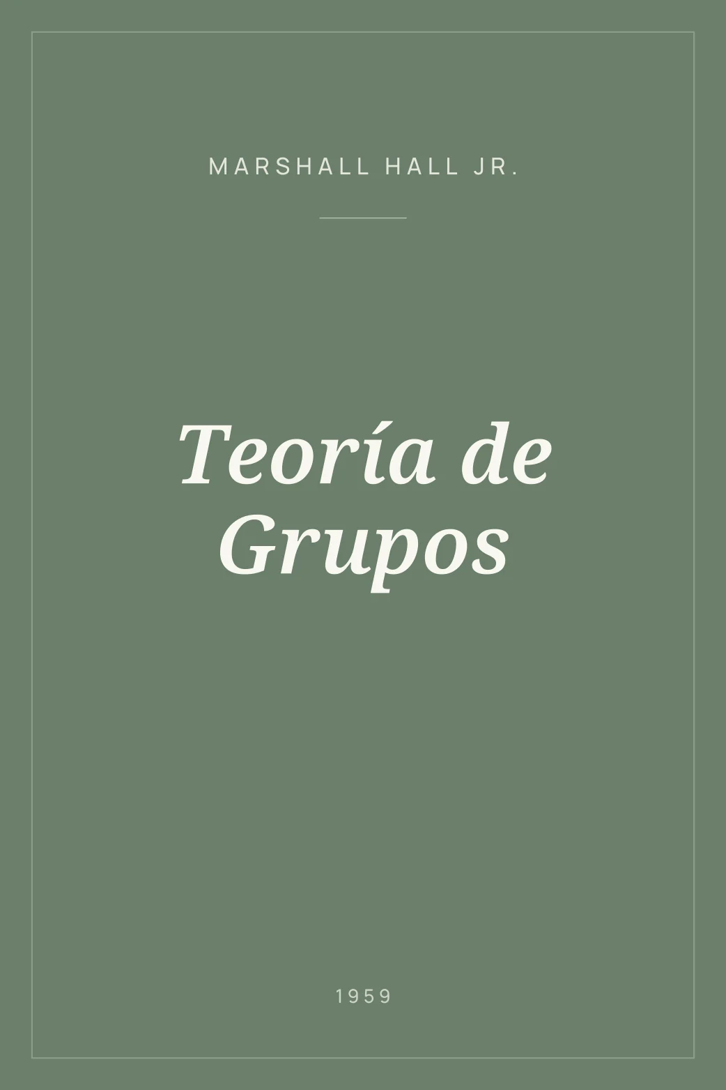 Portada de Teoría de Grupos