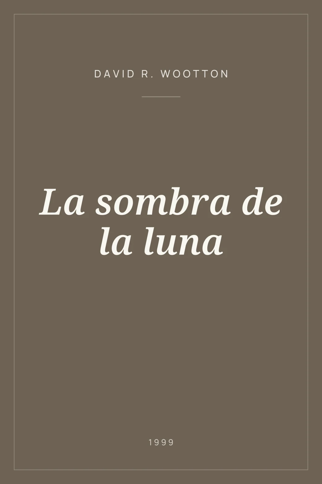 Portada de La sombra de la luna