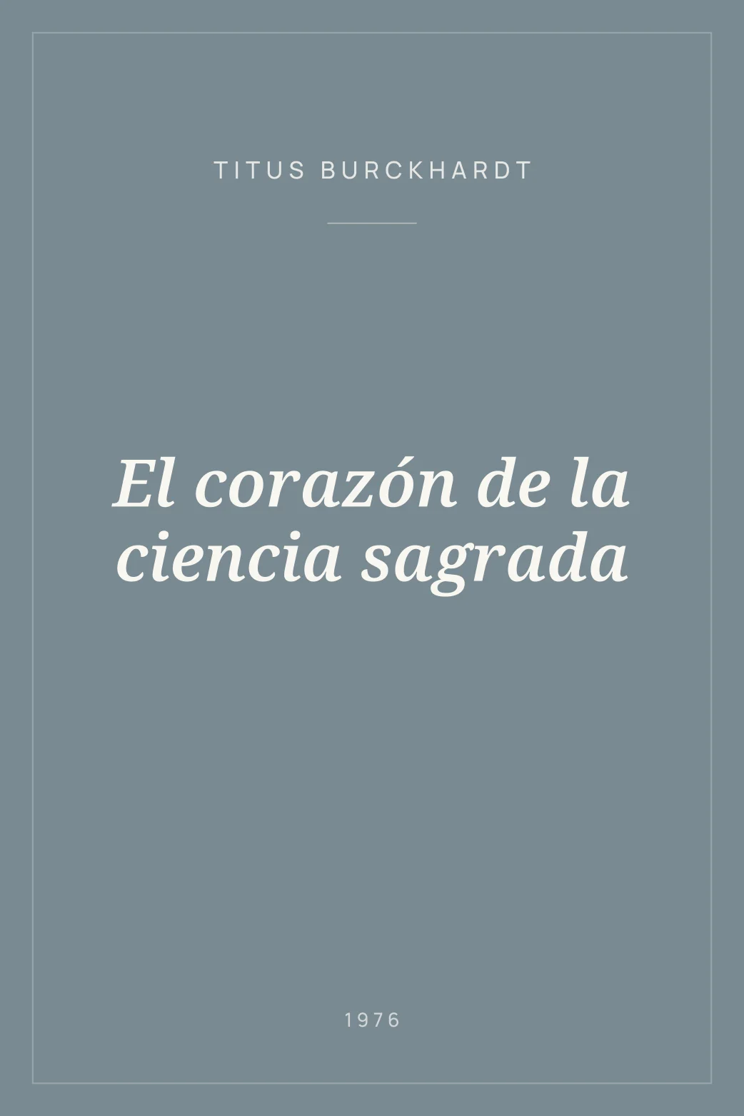 Portada de El corazón de la ciencia sagrada