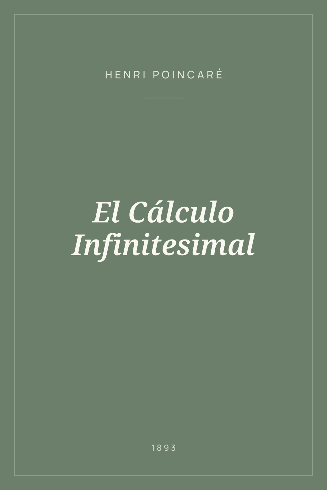 Portada de El Cálculo Infinitesimal