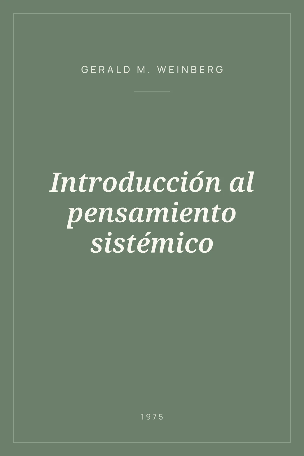 Portada de Introducción al pensamiento sistémico
