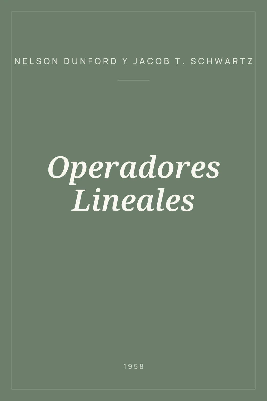 Portada de Operadores Lineales