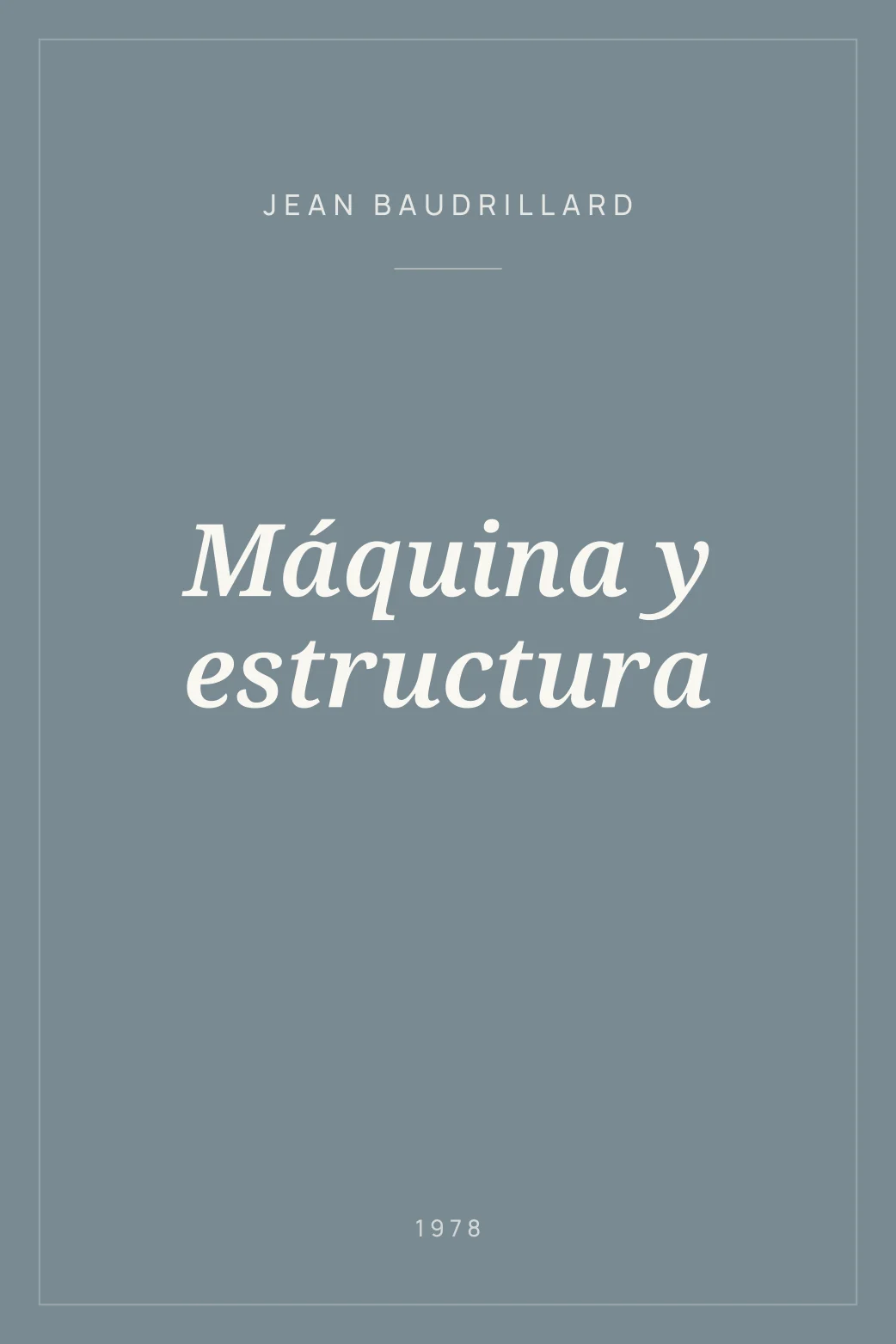 Portada de Máquina y estructura