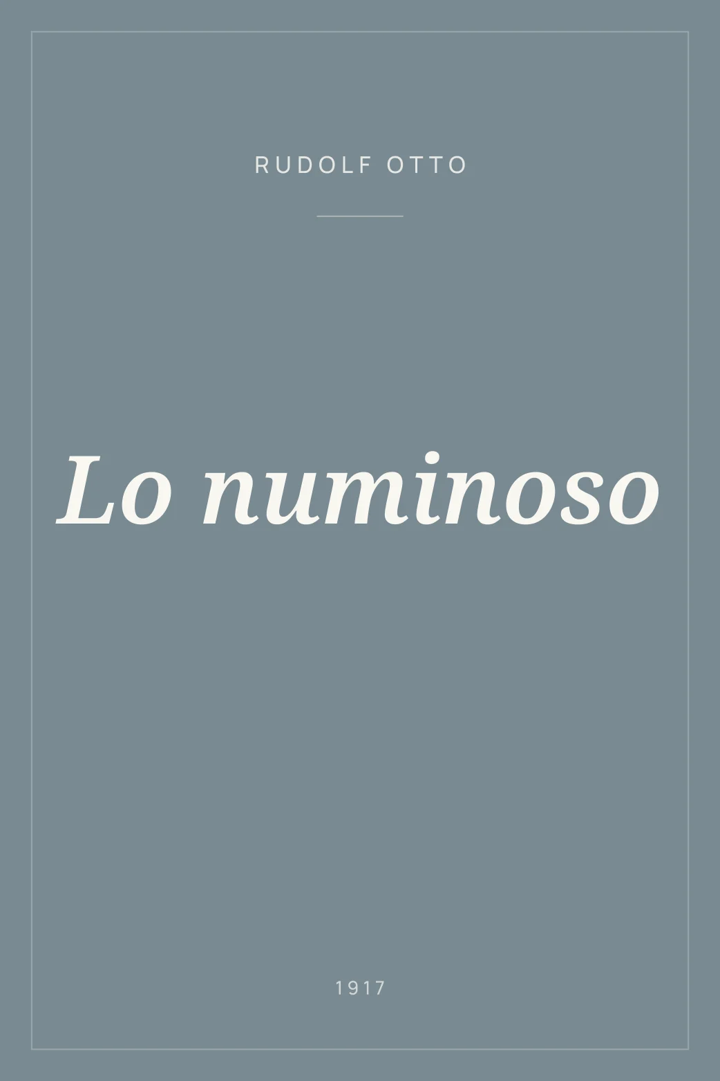 Portada de Lo numinoso