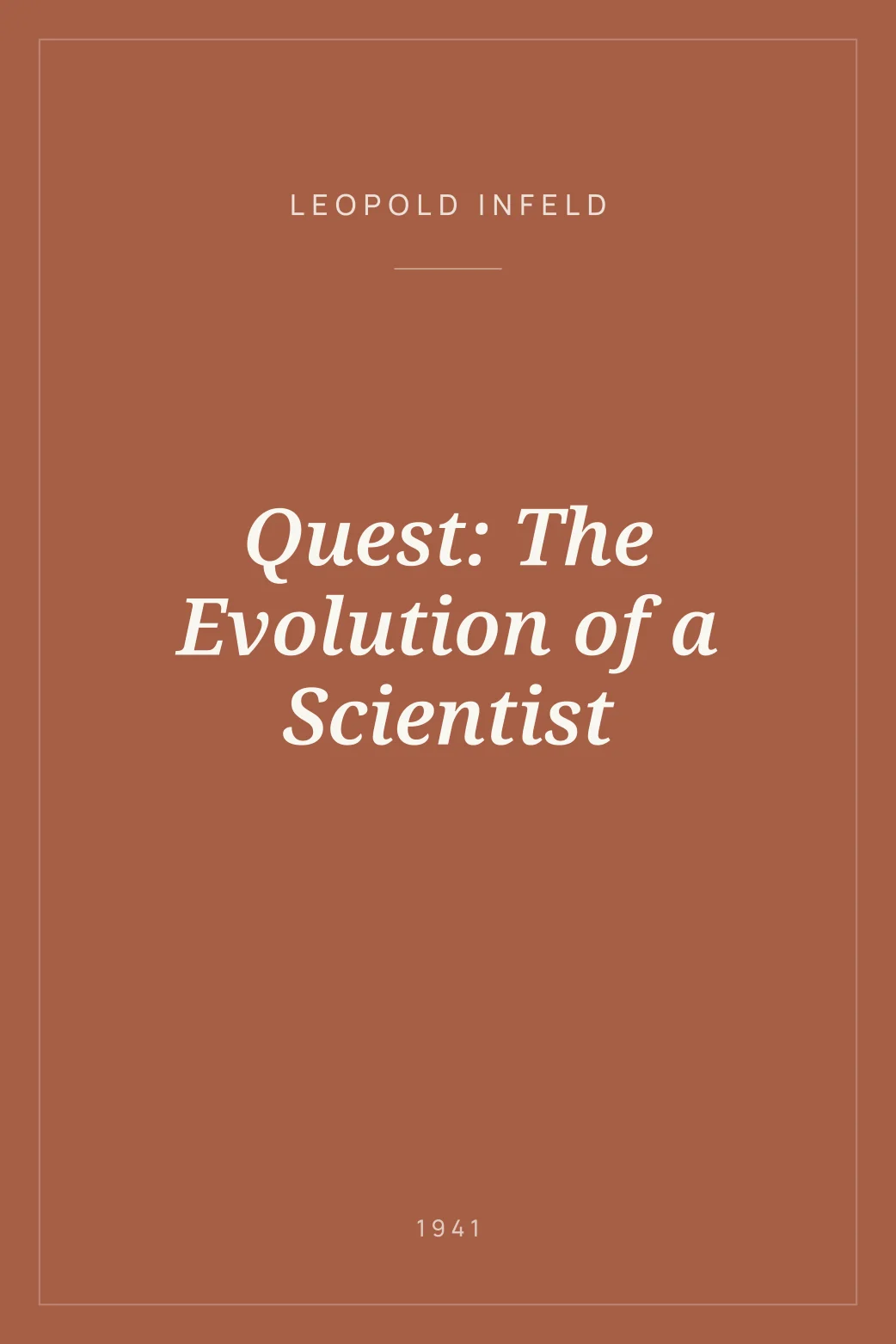Portada de Quest: The Evolution of a Scientist