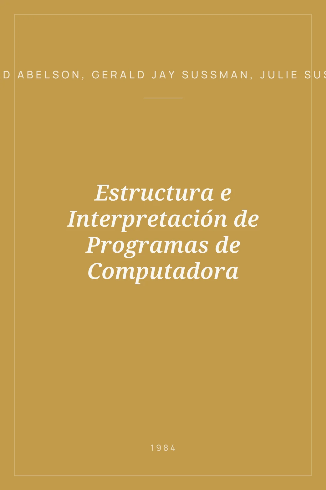 Portada de Estructura e Interpretación de Programas de Computadora