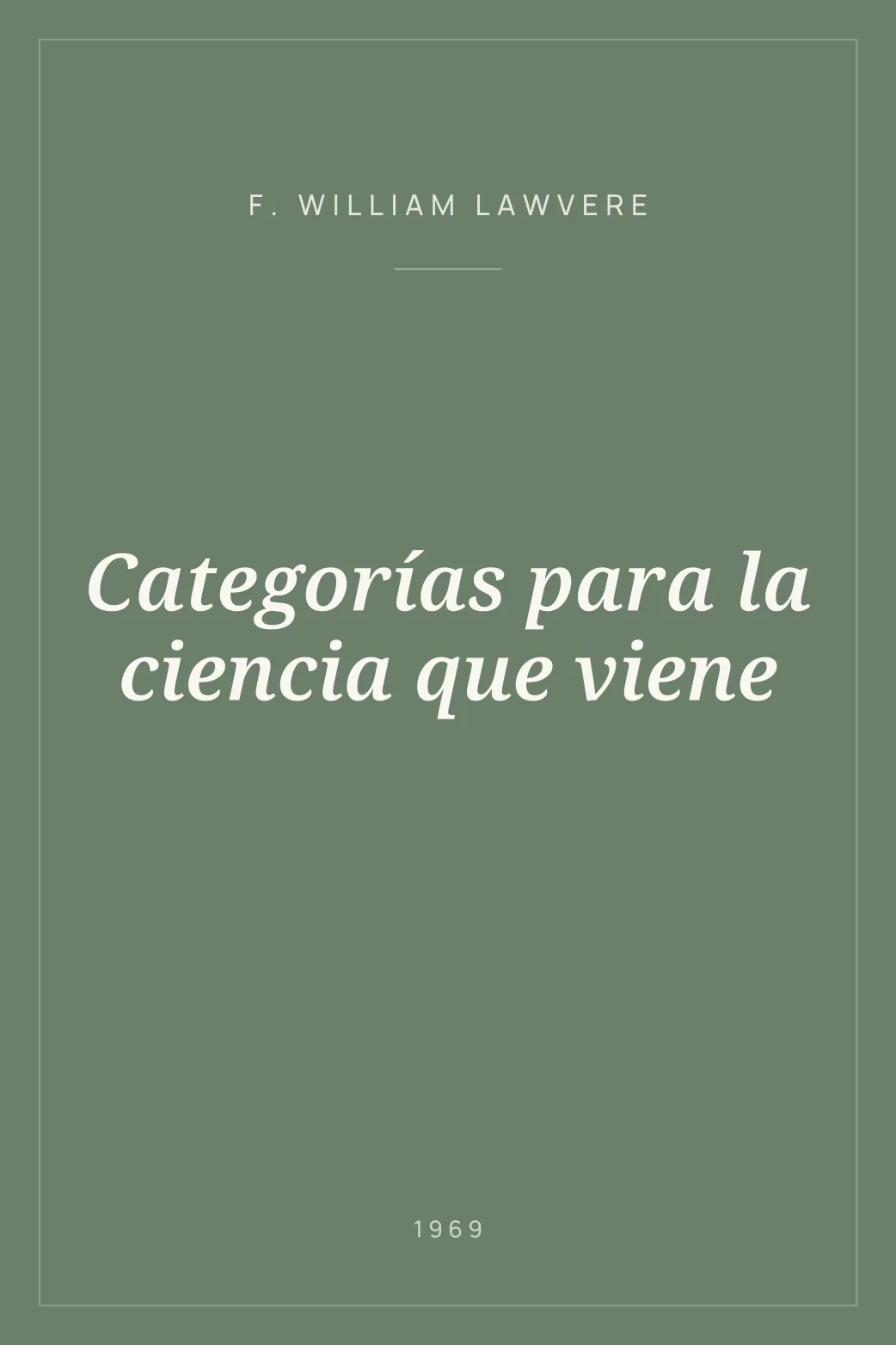 Portada de Categorías para la ciencia que viene