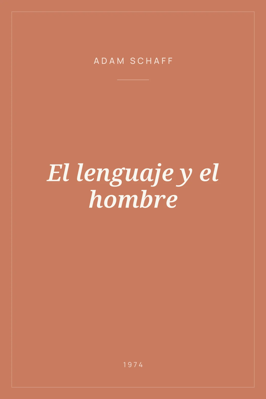 Portada de El lenguaje y el hombre