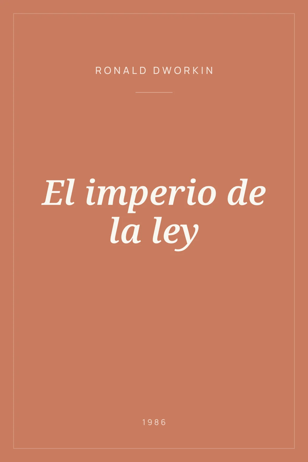Portada de El imperio de la ley