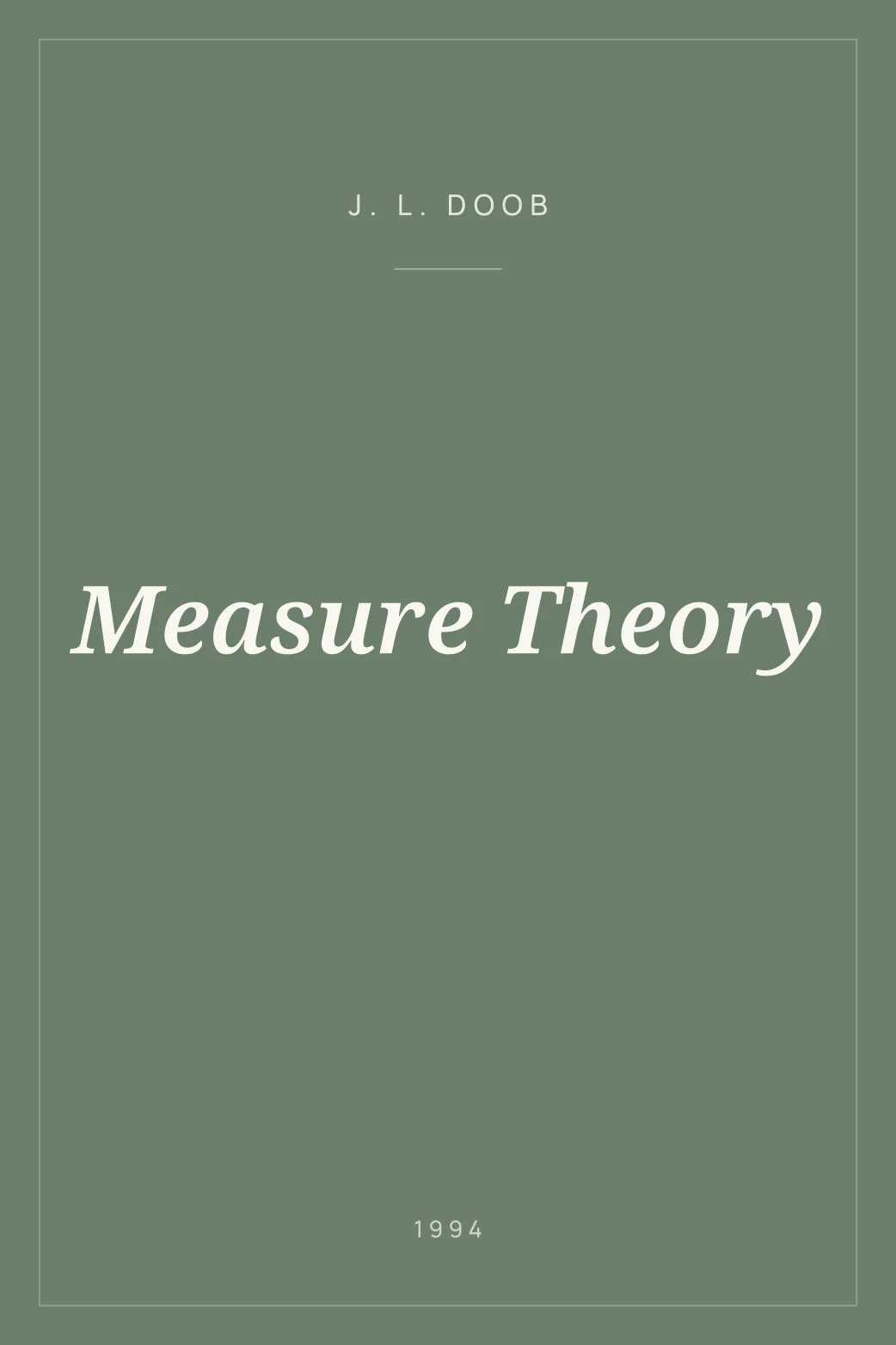 Portada de Measure Theory