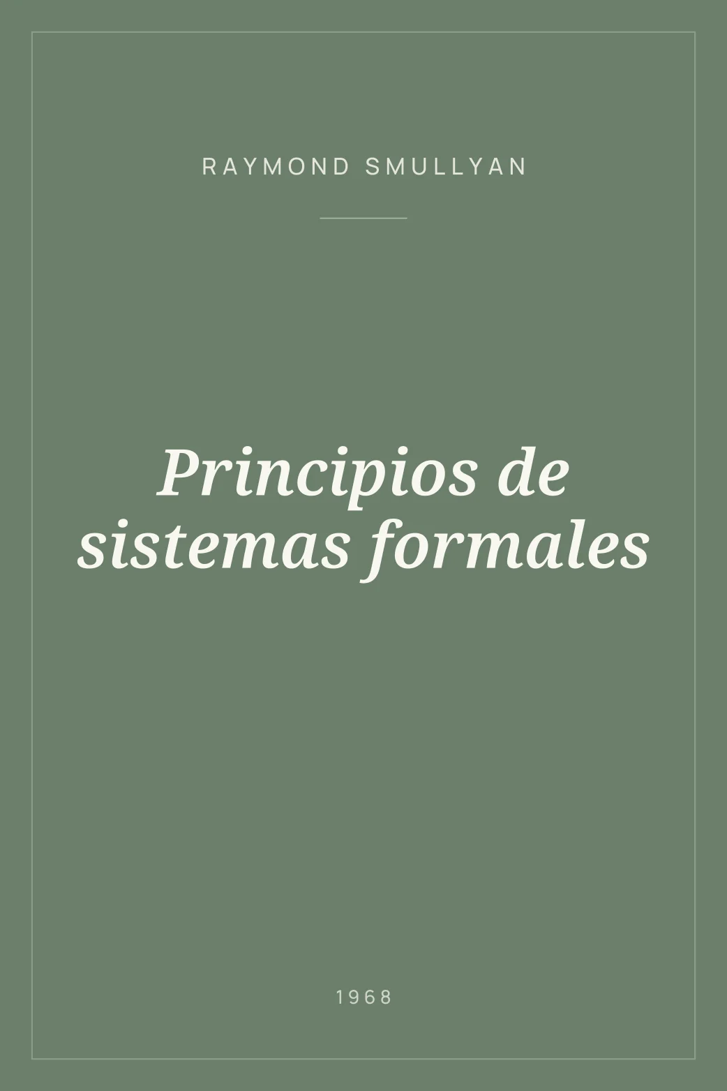 Portada de Principios de sistemas formales