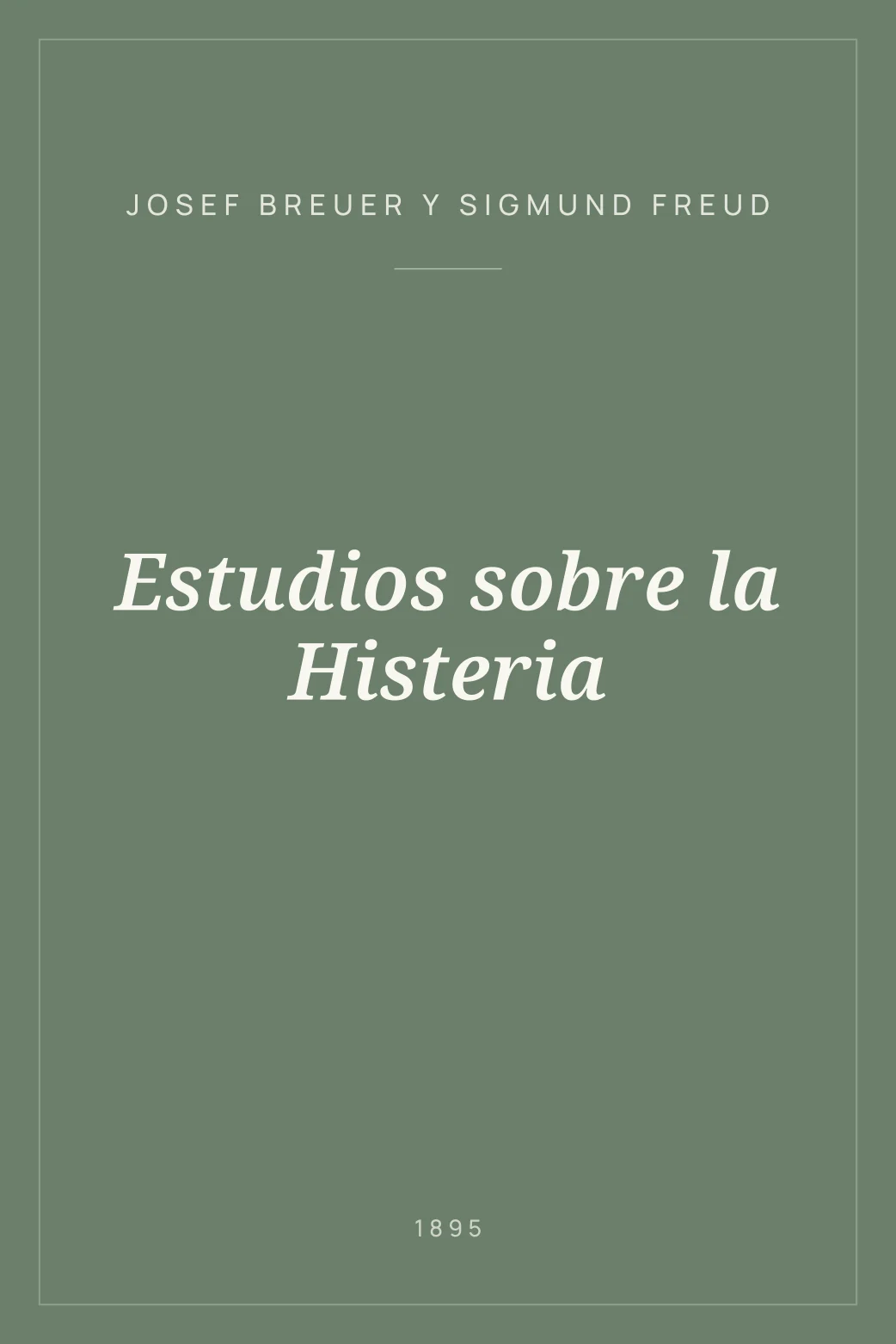 Portada de Estudios sobre la Histeria