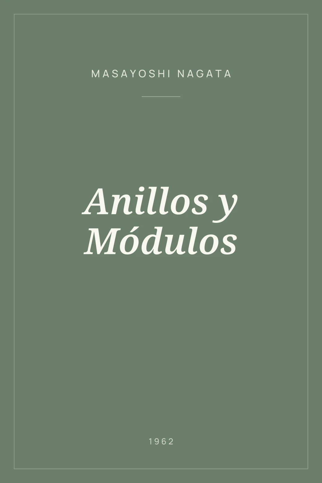 Portada de Anillos y Módulos