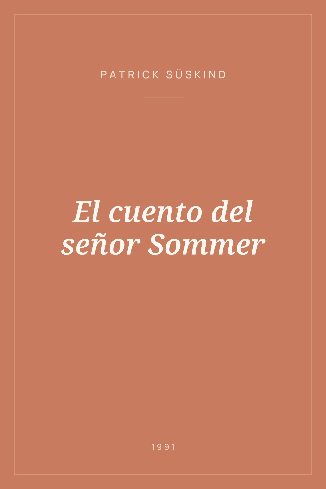 Portada de El cuento del señor Sommer