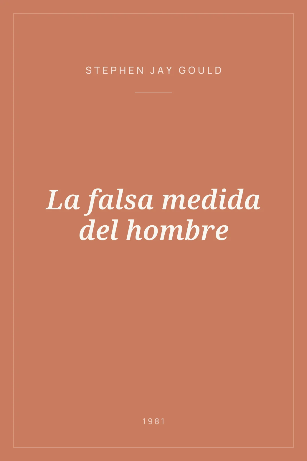 Portada de La falsa medida del hombre