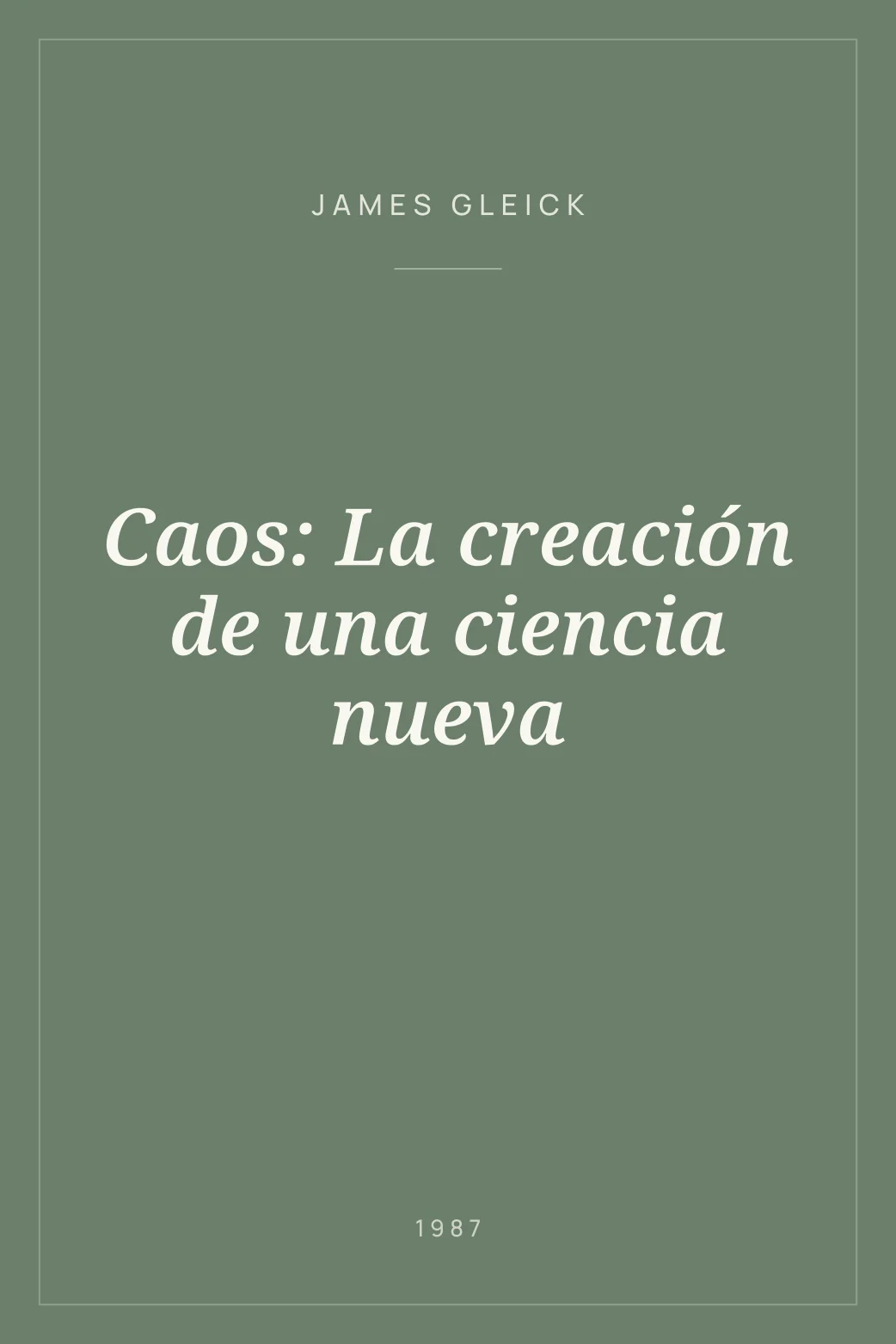 Portada de Caos: La creación de una ciencia nueva