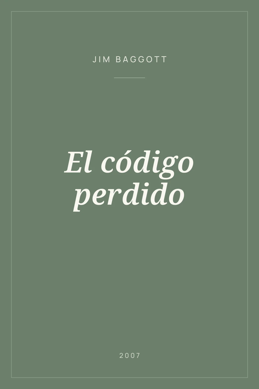 Portada de El código perdido