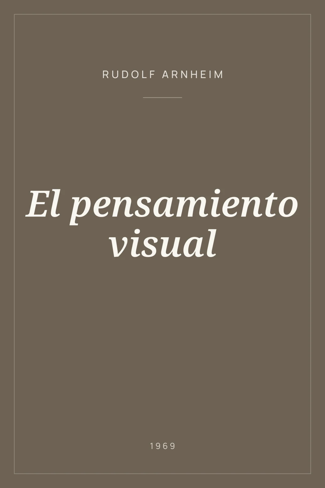 Portada de El pensamiento visual