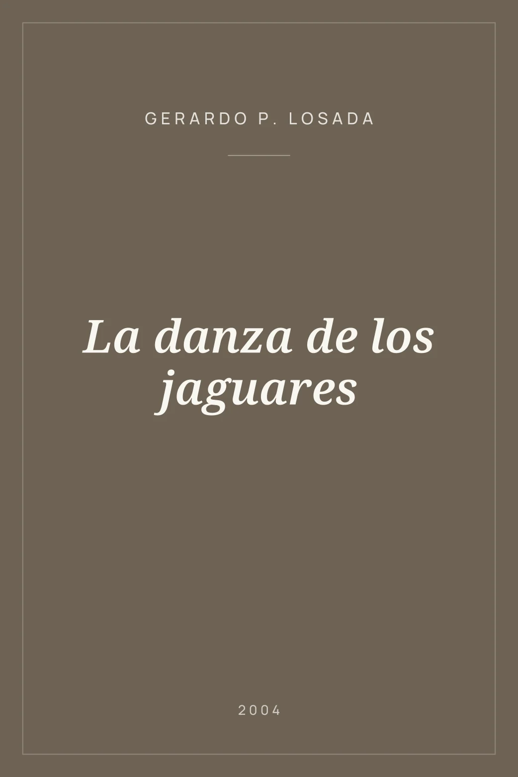 Portada de La danza de los jaguares