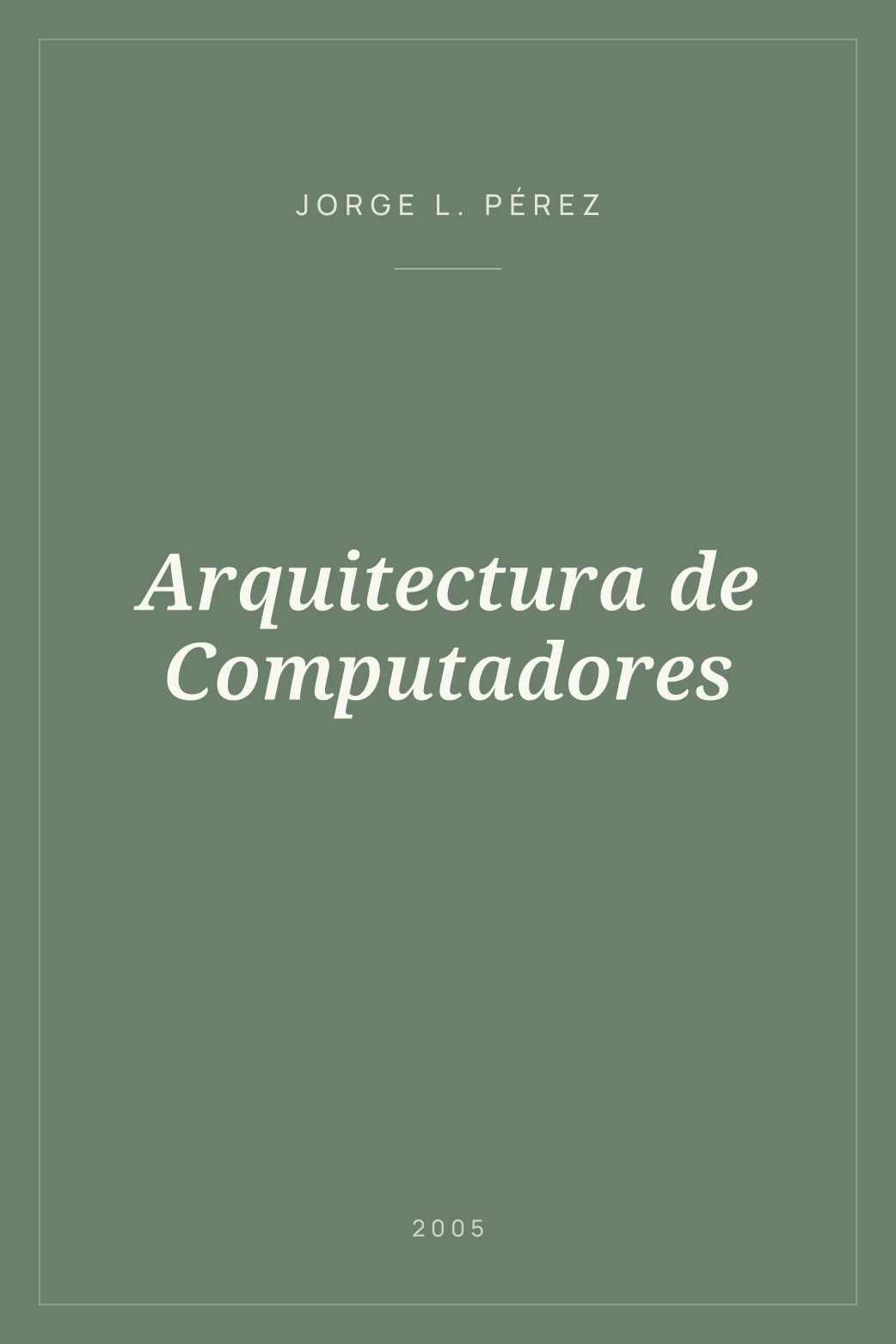 Portada de Arquitectura de Computadores