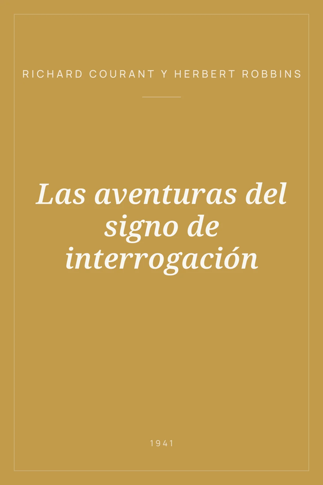 Portada de Las aventuras del signo de interrogación