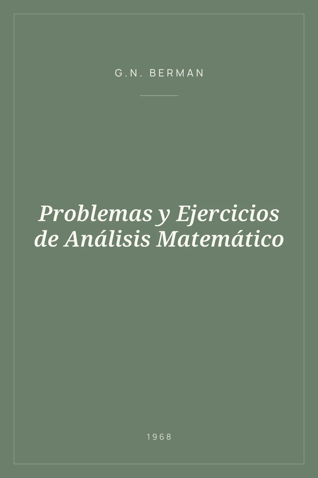 Portada de Problemas y Ejercicios de Análisis Matemático