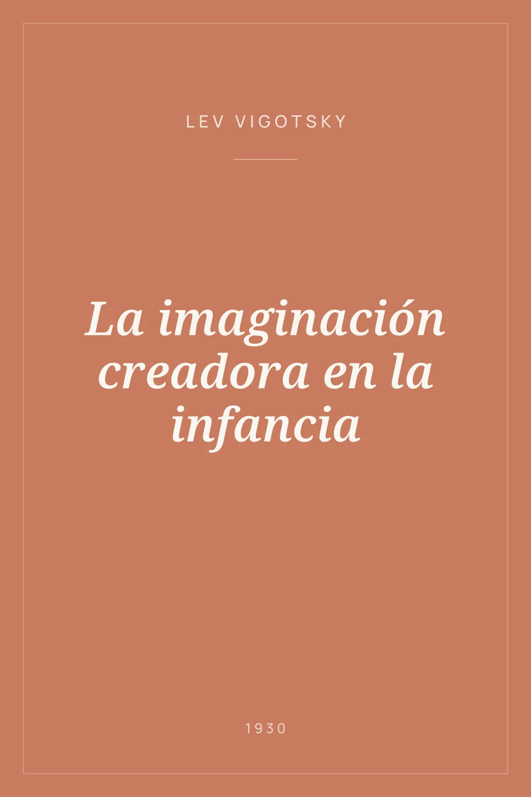 Portada de La imaginación creadora en la infancia