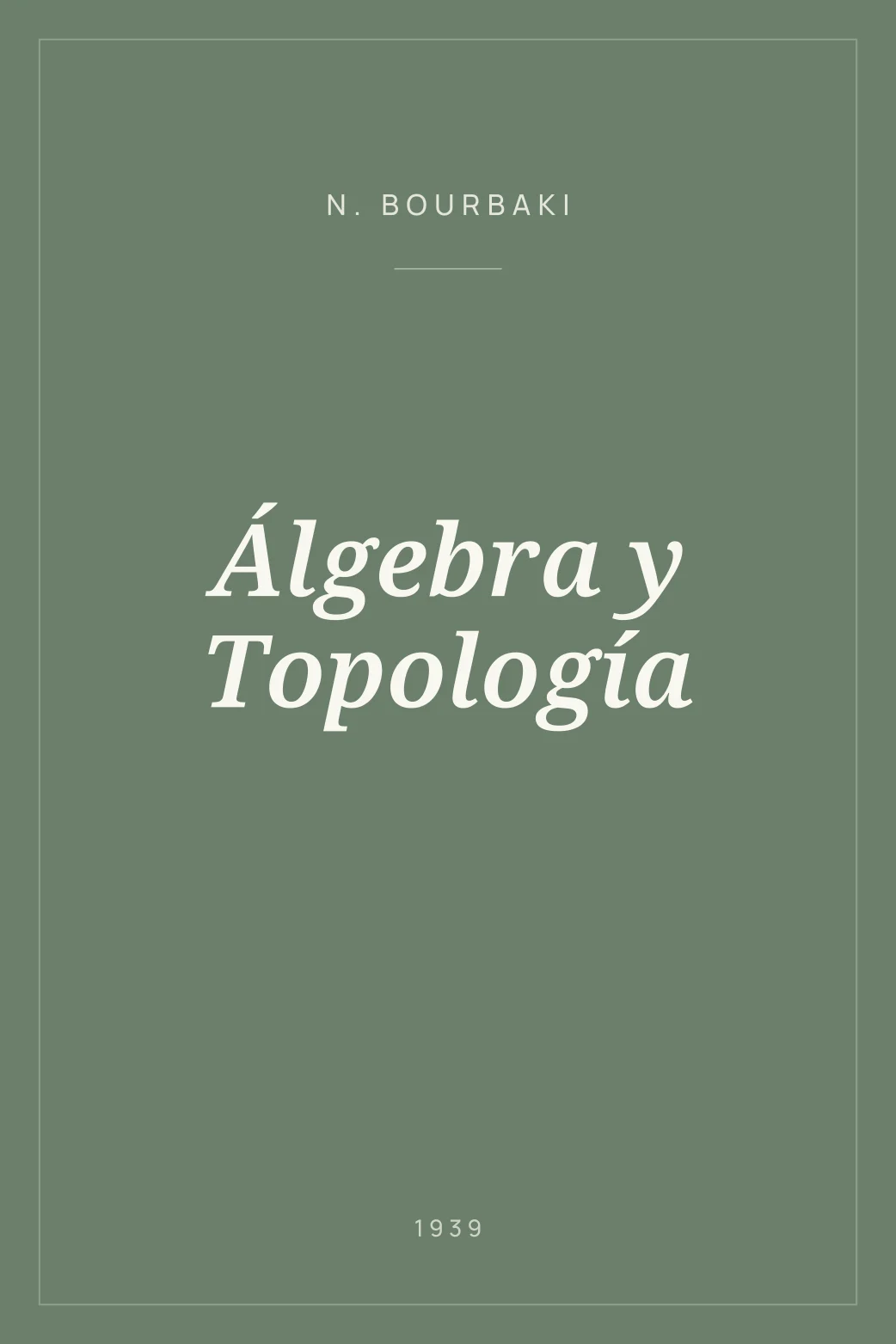 Portada de Álgebra y Topología