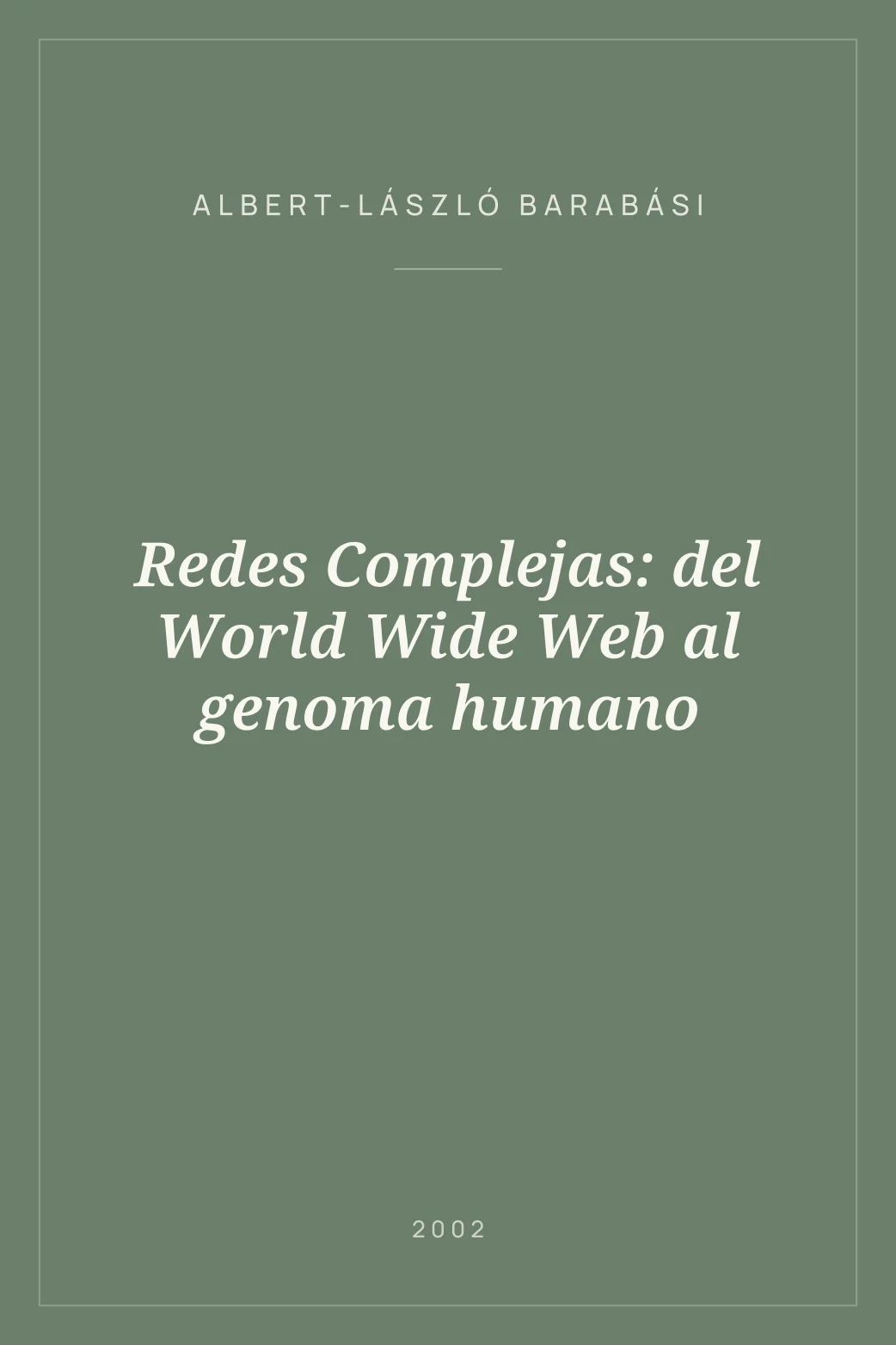 Portada de Redes Complejas: del World Wide Web al genoma humano