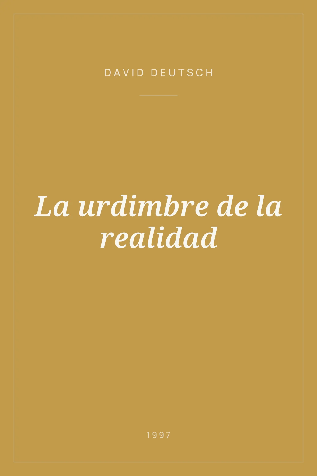 Portada de La urdimbre de la realidad