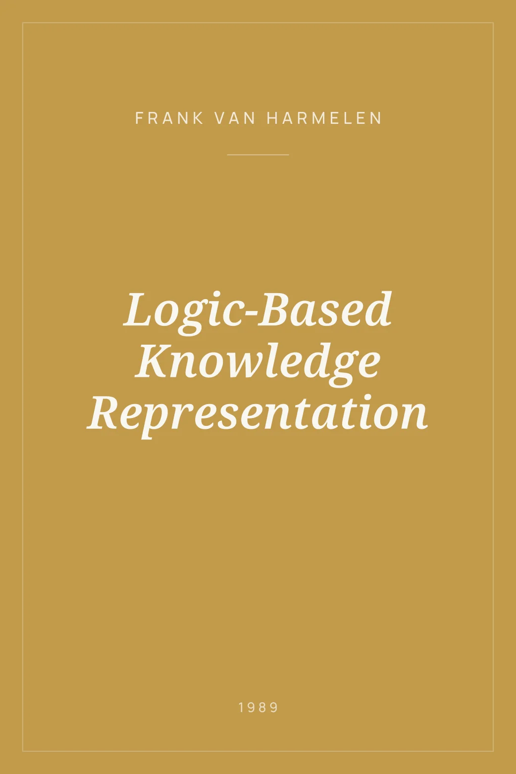 Portada de Logic-Based Knowledge Representation